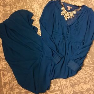 H&M blue maxi dress